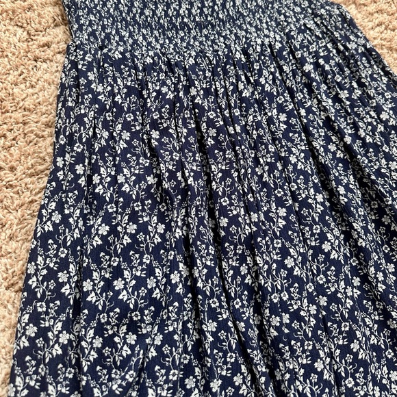 Lulus In The Rhythm Navy Blue Floral Print Off-The-Shoulder Mini Dress - Picture 7 of 11